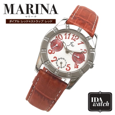 腕時計　MARINA【ダイアル:レッド/ストラップ:レッド】