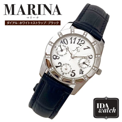 腕時計　MARINA【ダイアル:ホワイト/ストラップ:ブラック】