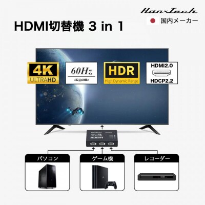 Hanx-Tech HDMI切替機 3in1