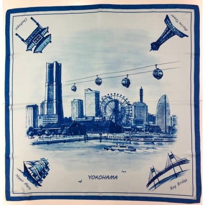 横浜シルクスカーフ　 みなとみらいとエアーキャビン