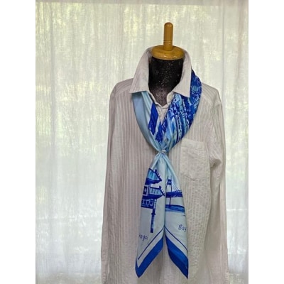 横浜シルクスカーフ　 みなとみらいとエアーキャビン