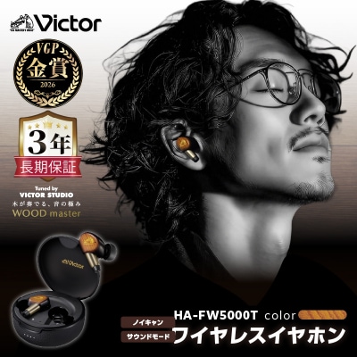【サンバーストブラウン】Victor ワイヤレスイヤホン HA-FW5000T