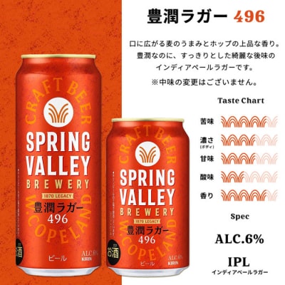 【父の日当日にお届け】キリンスプリングバレー 豊潤ラガー 496 350ml 24本 横浜工場製 