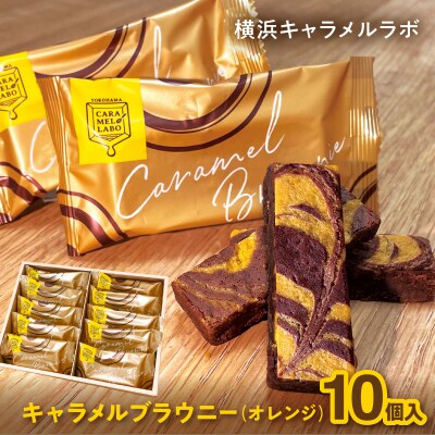 横浜キャラメルラボ キャラメルブラウニー(オレンジ)10個入 焼き菓子_AQC0018