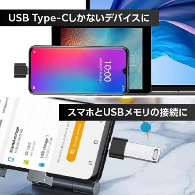 Hanx-Tech USB-C USB-A 変換アダプタ HT-CA48BY-2P_AOP0041