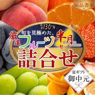 【2027年7月上旬より順次発送】【御中元ギフト/熨斗対応】厳選フルーツ詰合せ(半月セット)