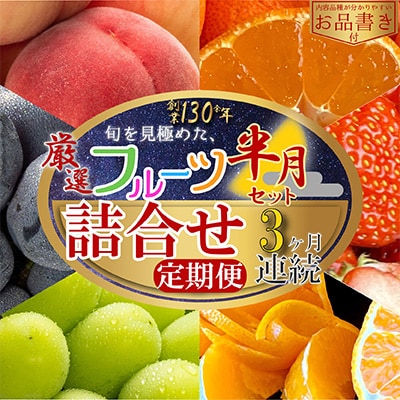【毎月定期便】旬を見極めた厳選フルーツ詰合せ【半月セット】(3～5品)全3回