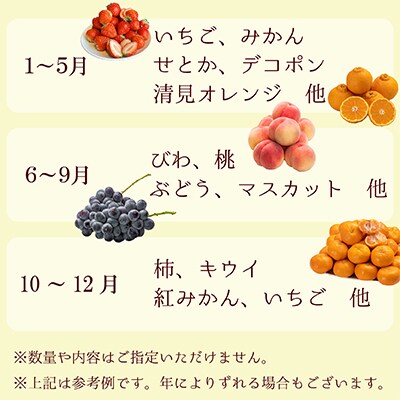 【毎月定期便】旬を見極めた厳選フルーツ詰合せ【半月セット】(3～5品)全3回
