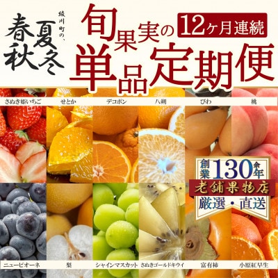 【発送月固定定期便】坂出市四季のオススメ!旬果実単品定期便♪全12回