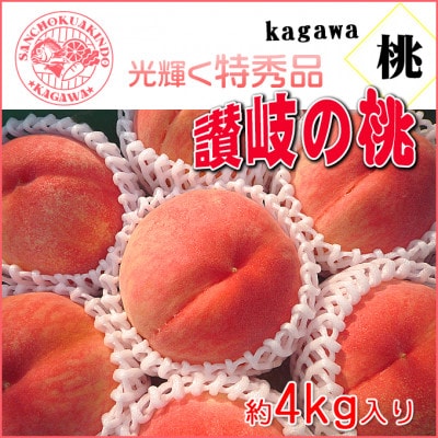 <滴る果汁とあふれる果肉が自慢>香川産の桃 4kgセット【先行受付・2025年6月下旬より順次発送】