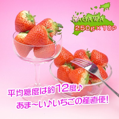 香川県オリジナル品種!さぬき姫いちご10パック