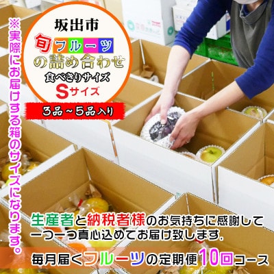 【毎月定期便】産直あきんどのフルーツセットSサイズ 詰め合わせ ( 約3 ～ 5品 )全10回