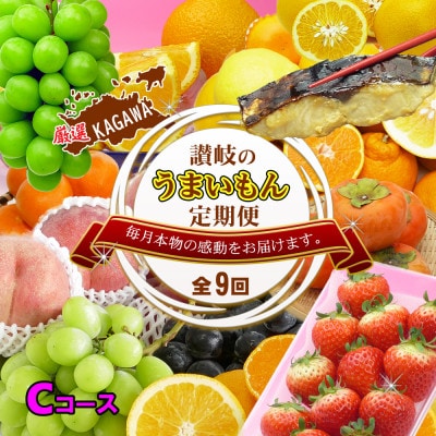 【発送月固定定期便】創業100年坂出産のフルーツとさぬきの特産品の定期便【Cコース9回】全9回