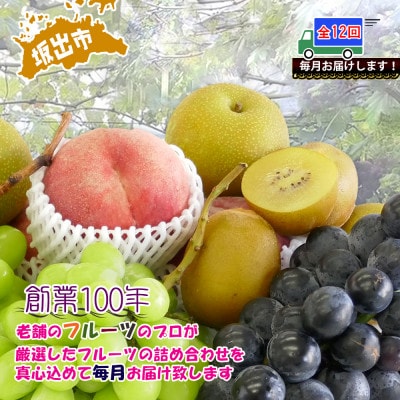 【毎月定期便】創業100年の老舗が選んだ厳選フルーツの詰め合わせ【プレミア便】全12回