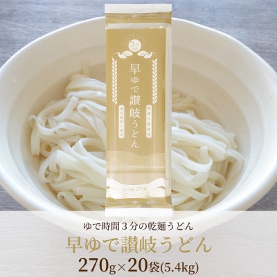 [乾麺 うどん] 早ゆで讃岐うどん 20袋(茹で時間3分。さぬきの夢100%使用)
