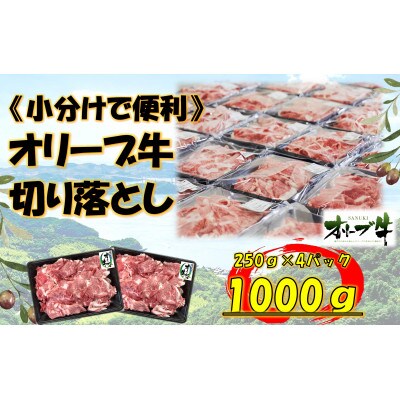 《生活応援・小分け》オリーブ牛　切り落とし　1000g