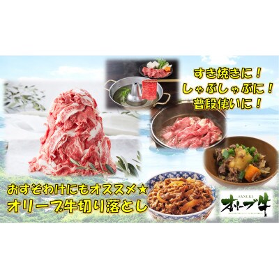 《生活応援・小分け》オリーブ牛　切り落とし　1000g
