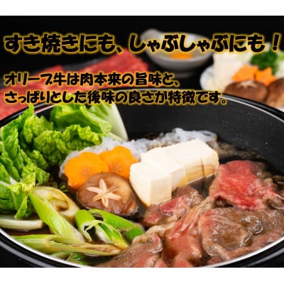 オリーブ牛　すきしゃぶ二種食べ比べセットA　1000g