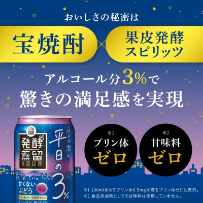 【宝酒造】タカラ「発酵蒸留サワー」～平日の3%～<ぶどう>(350ml×24本)