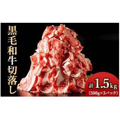 九州産黒毛和牛切落し 1.5kg(500g×3パック) NK0038