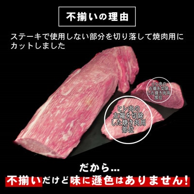 【訳あり】佐賀牛ヒレ焼肉用(切落し)600g OM0003