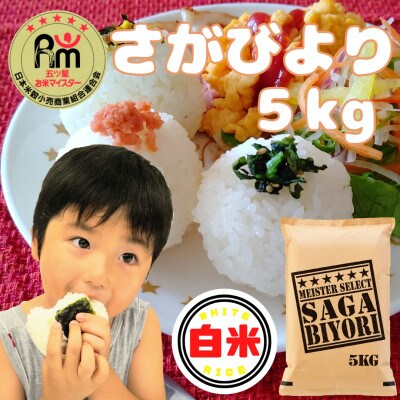 6年産『さがびより』白米5kg!14年連続特A評価!五つ星お米マイスター厳選!(大町町)