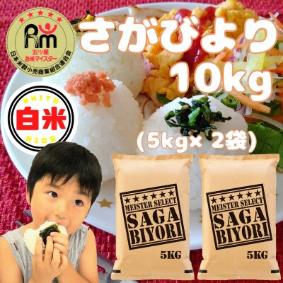 6年産『さがびより』白米10kg!(5kg×2袋)特A評価!五つ星お米マイスター厳選!(大町町)