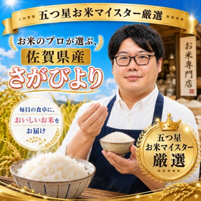 【毎月定期便】『さがびより』白米10kg(5kg×2袋)(大町町)全6回