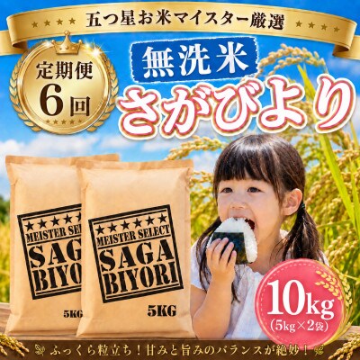 【毎月定期便】【無洗米】さがびより10kg(5kg×2袋)(大町町)全6回