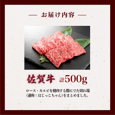 佐賀牛はしっこちゃん 500g (ロース・カルビ)(大町町)