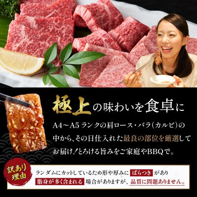 訳あり!艶さし!【A4～A5】佐賀牛焼肉切り落とし(肩ロース・バラ)1kg36mp-011(大町町)