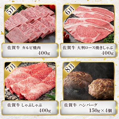 【発送月固定定期便】「佐賀牛」わくわくコース(大町町)全12回