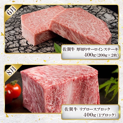 【発送月固定定期便】「佐賀牛」いろいろコース(大町町)全6回