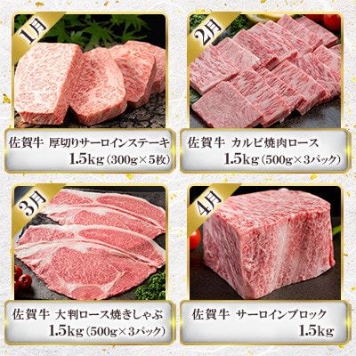 【発送月固定定期便】毎月お届け!佐賀牛づくし!定期便(大町町)全12回