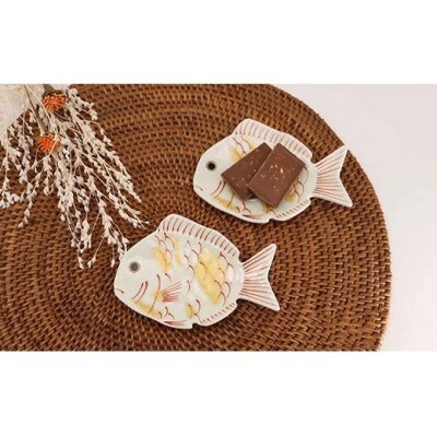 【有田焼・幸楽窯】ハレの日の招福豆皿・鯛(2ヶセット)(大町町)