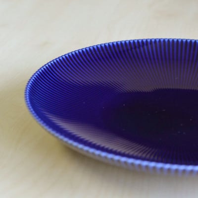 ピンストライプ(R)・1枚　中皿【R4006-1FRB7】(大町町)