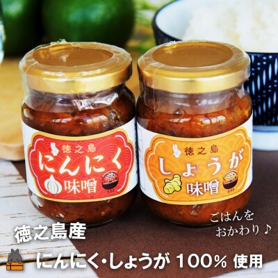 徳之島産にんにく・しょうが使用!ごはんのお供!徳之島にんにく味噌&しょうが味噌(100ml×2)