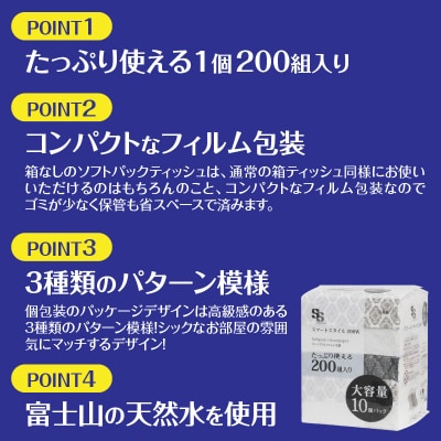 ソフトパックティッシュ スマートスタイル 200W10P [sf002-344]