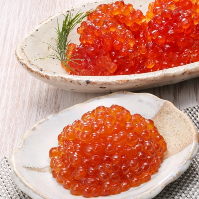 〈佐藤水産〉ご飯のおとも3種④鮭ルイベ・手まり筋子・いくらの鮭魚卵