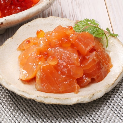 〈佐藤水産〉ご飯のおとも3種④鮭ルイベ・手まり筋子・いくらの鮭魚卵