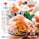 【定期便 全3回】北海道といえば!海鮮丼の具 60g×4個セット