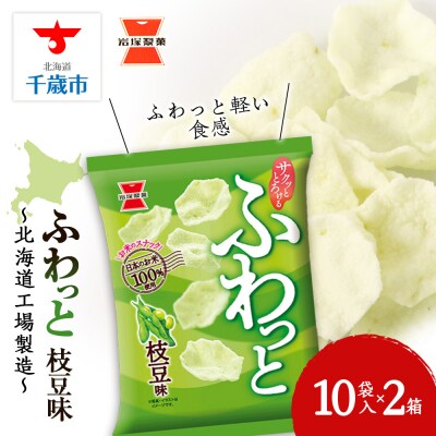 《岩塚製菓》ふわっと 枝豆味 10袋入×2箱 ～北海道工場製造～