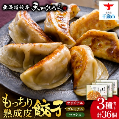 北海道餃子天のびろく　3種セット(オリジナル・とかちマッシュ・プレミアム)