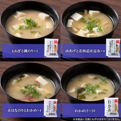 味噌汁 インスタント 減塩 みそ汁 徳用 即席 4種 22食入 2袋【紅一点】《千歳工場製造》
