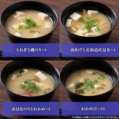 味噌汁 インスタント みそ汁 減塩 徳用 即席 4種 22食入 2袋 【紅一点】《千歳工場製造》