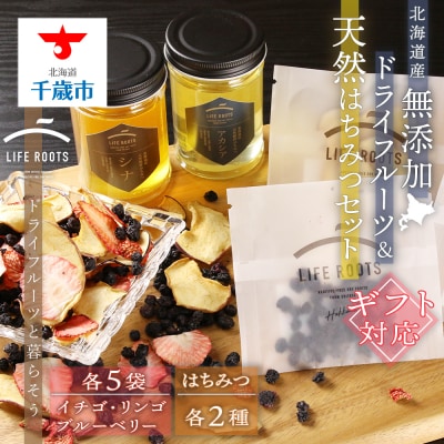 【ギフト用】《北海道産》無添加ドライフルーツ&北海道産天然はちみつセット