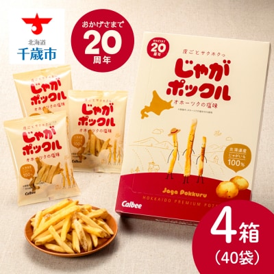 北海道限定カルビー じゃがポックル(10袋入り4箱)