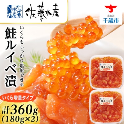<佐藤水産> 鮭ルイベ漬 (いくら増量小分けタイプ) 180g x 2