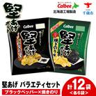 カルビー 堅あげポテト 2種セットA ＜ブラックペッパー・焼きのり＞ 各6袋 《千歳工場製造》