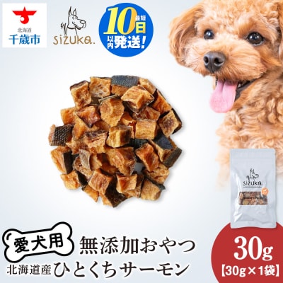 愛犬用　無添加おやつ ひとくちサーモン　30g×1袋 ドッグフード 犬用 SIZUKA